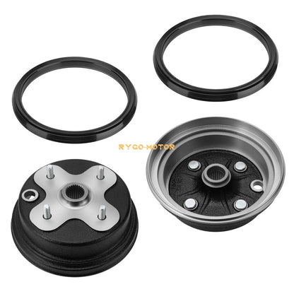 2 x Front Brake Drum & Dust Seal for Yamaha Big Bear 350 YFM350 (1989–1998)