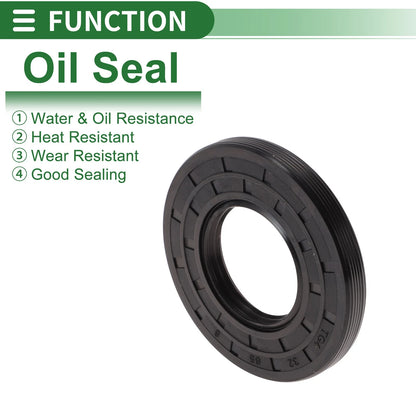 Oil Seal 32x65x8mm NBR Rubber High Pressure Black 5 Pcs