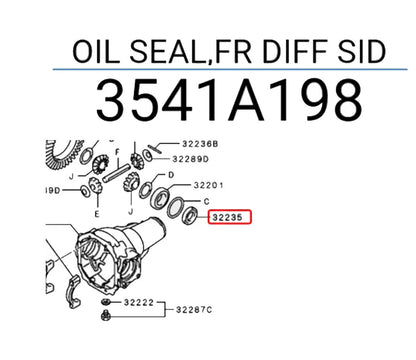 Front Diff Side Oil Seal for Mitsubishi Montero Pajero Sport (2008-2015)