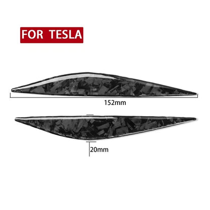 Forged Carbon Fiber Side Door Fender Vent Camera Cover Trim for Tesla Model 3/Y