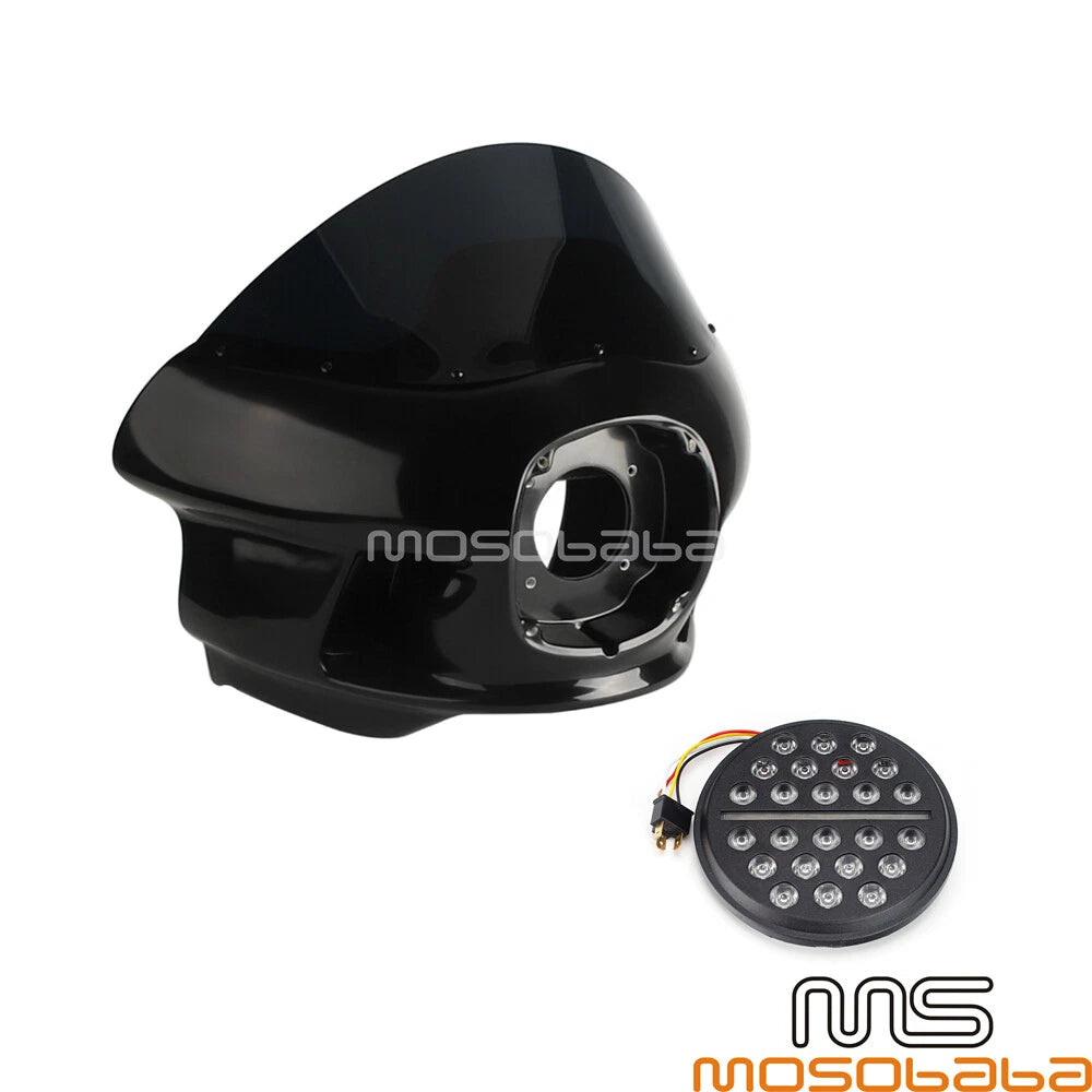 7" LED Headlight & Motorcycle Fairing for Harley Softail Fat Boy (2018-2023)