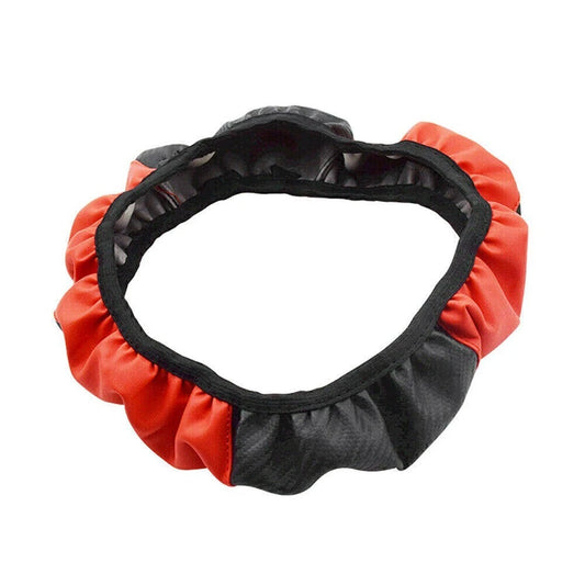 15" Microfiber Leather Steering Wheel Cover for Car SUV Red