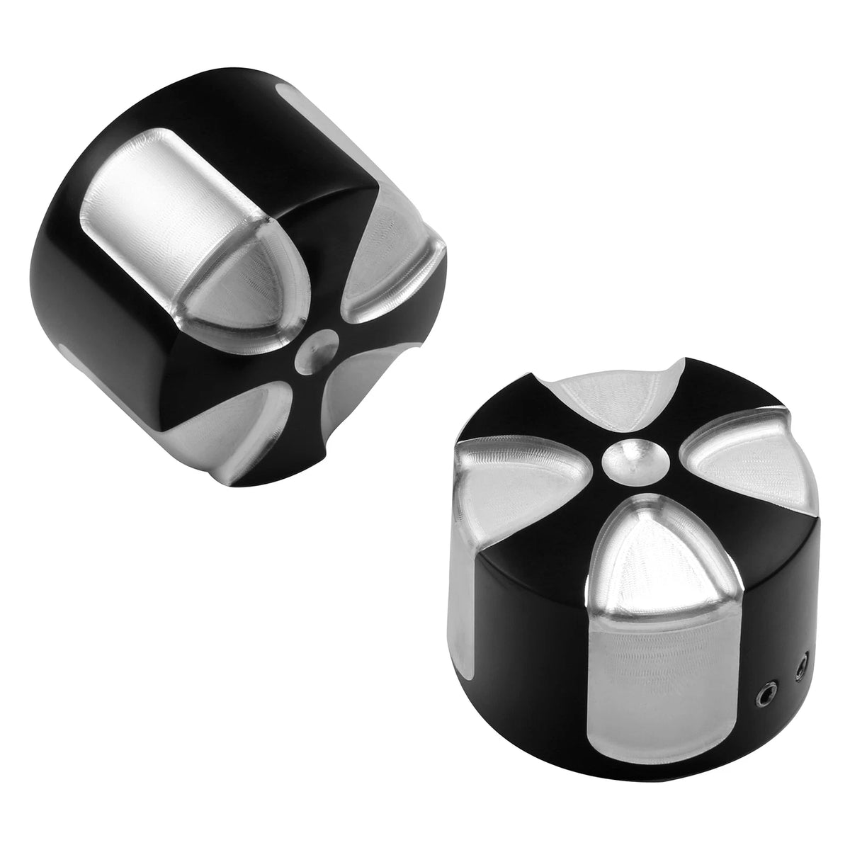 Black Rear Axle Nut Cover for Harley Softail Fatboy Dyna (2009-2023)