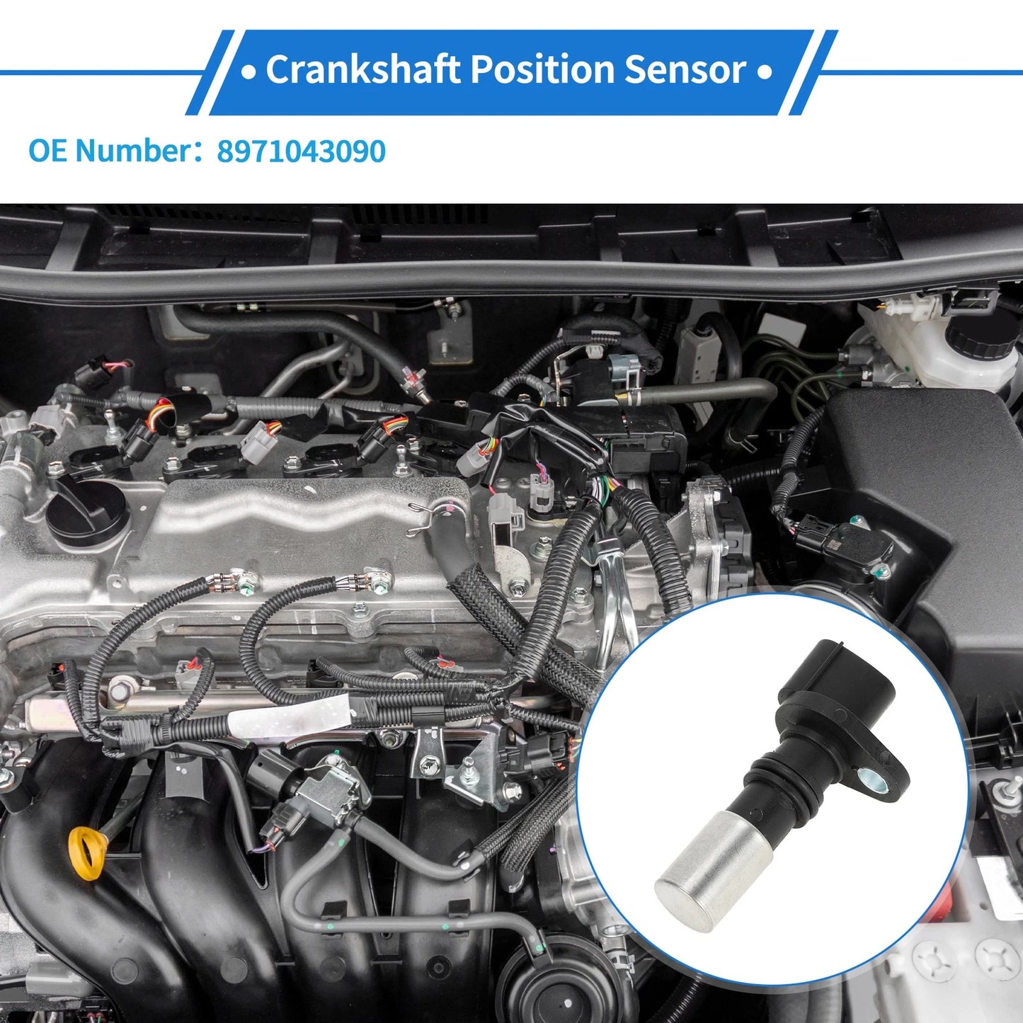 Crankshaft Position Sensor for HONDA PASSPORT (1996-1997) Black