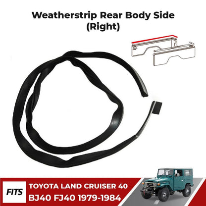Weatherstrip Side Body Rubber RH Fits Toyota Land Cruiser FJ40 BJ42 1979-84 D05