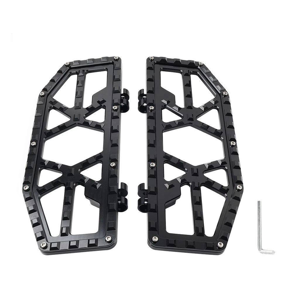 Black Rider Driver Floorboards Foot Pegs for Harley Electra Glide