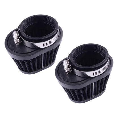55mm Carburetor Air Filter 2 x Racing Filters with Clamp for Universal Fit
