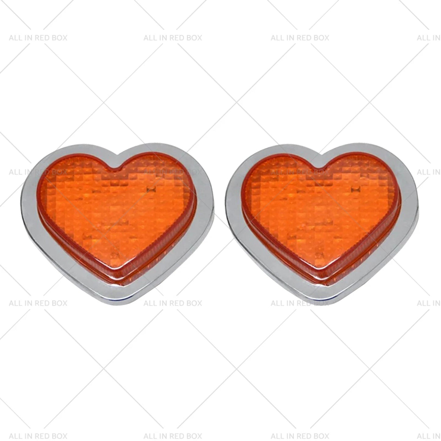 12V LED Side Marker Indicators Clear Flash Amber for Heart