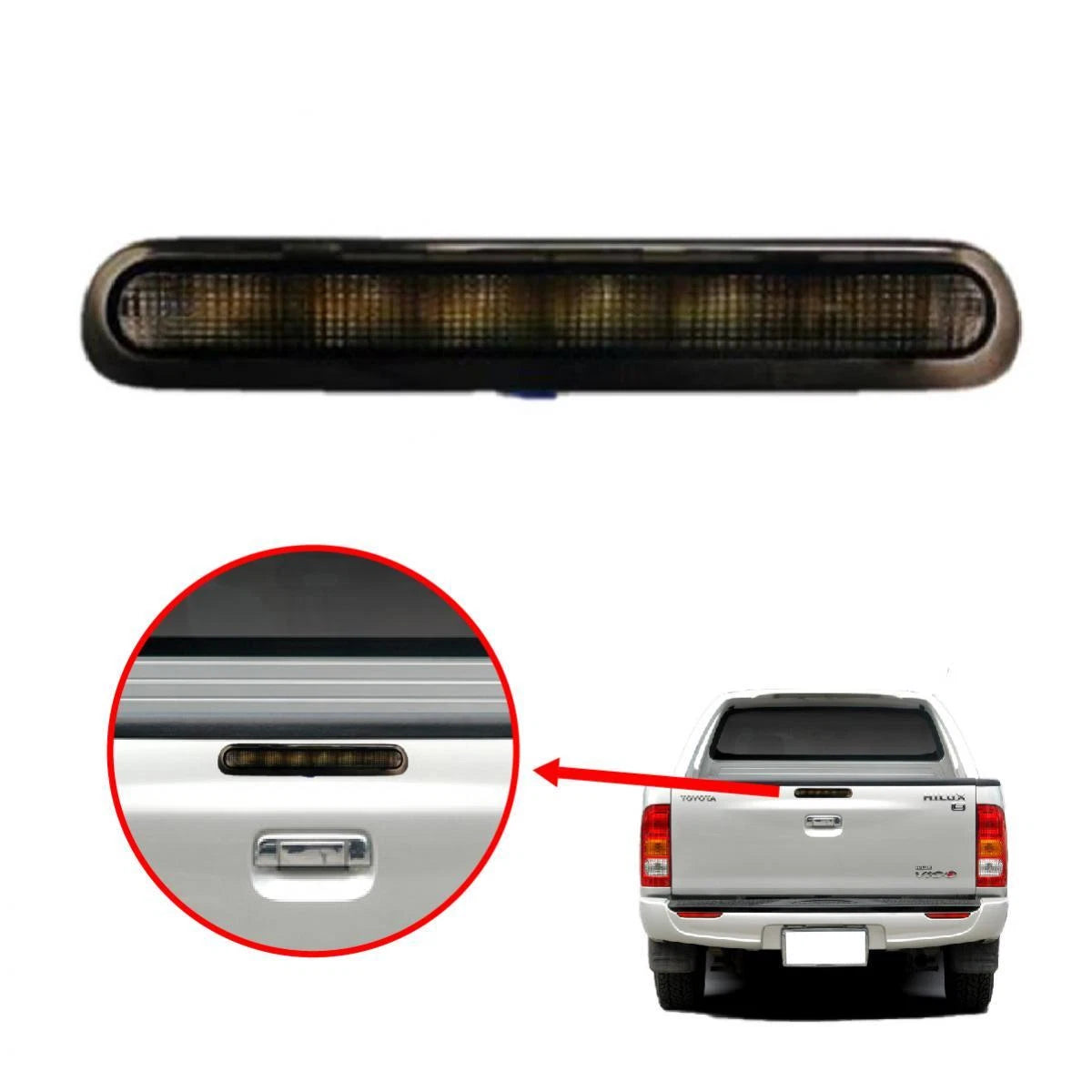Third Brake Lights Lamp Smoke Lens Fits Toyota Hilux Vigo SR5 Pickup 2005-10 D05