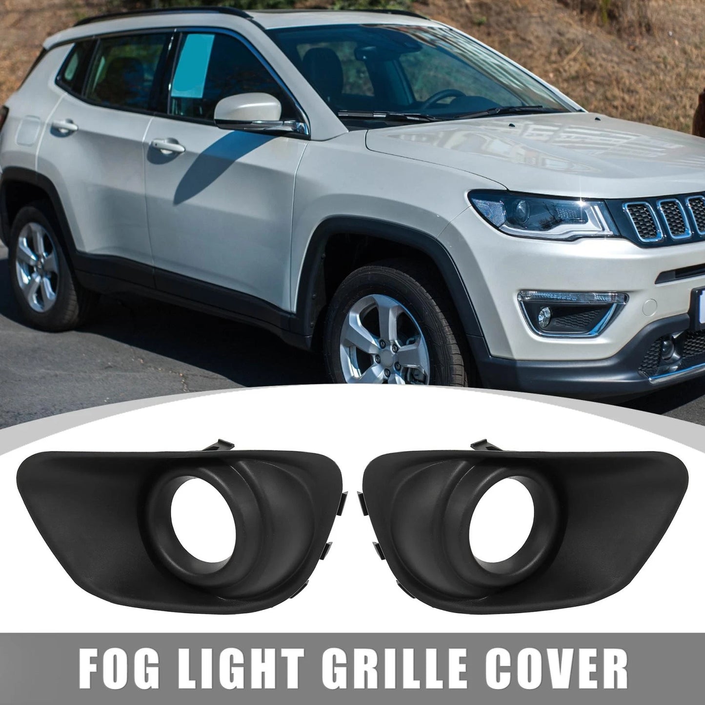 Fog Light Grille Covers for Jeep Compass (2007-2017)