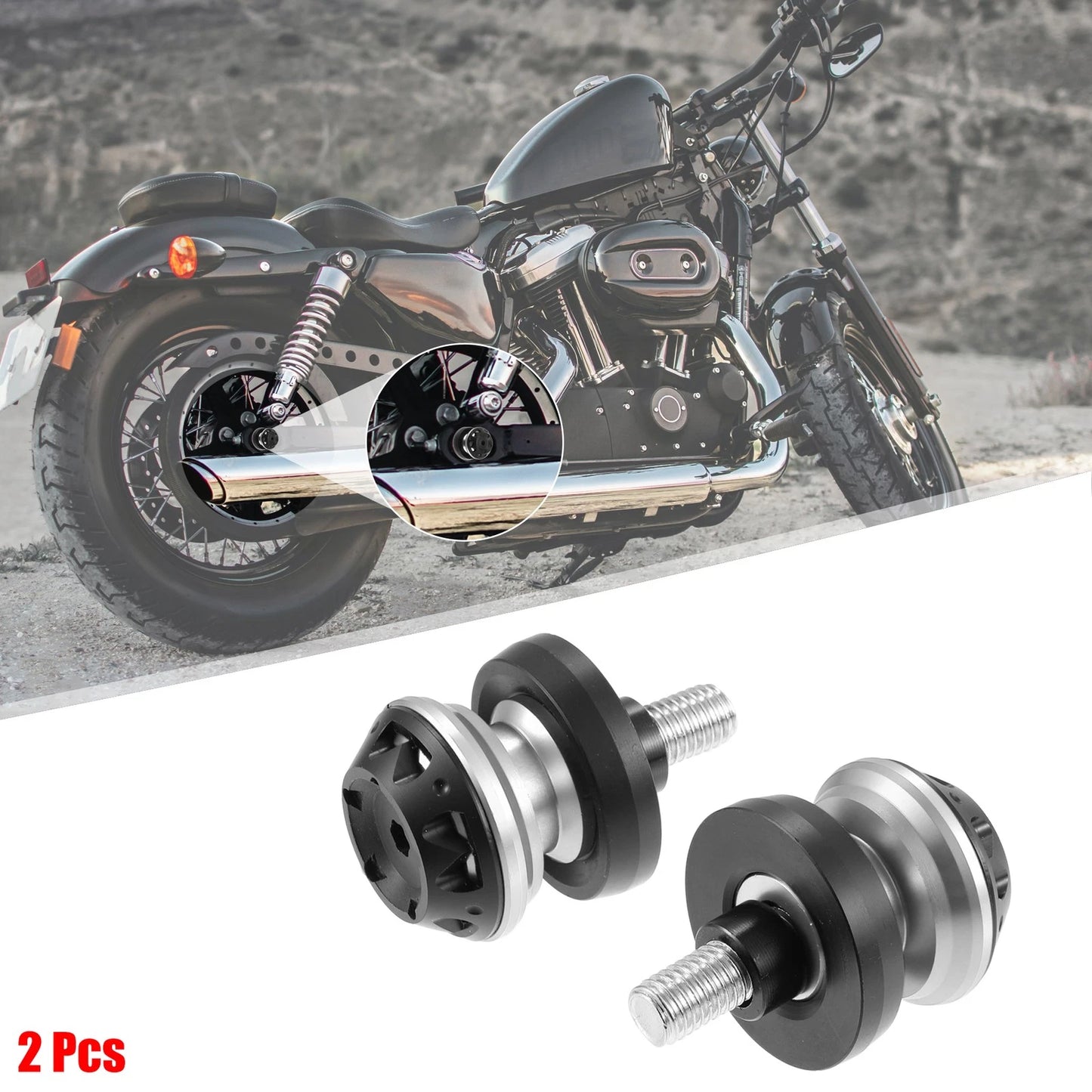 2 x Swing Arm Spools Aluminum Alloy for Motorcycle