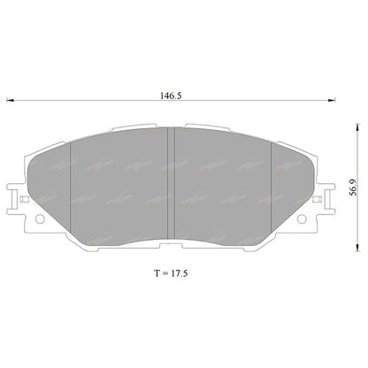 Front Disc Brake Pad Set for Toyota RAV4 (2013–2019)