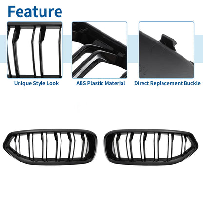 Front Upper Bumper Grille for BMW Z4 G29 2018-2024 2 x Slat
