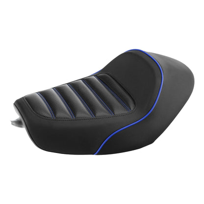 Black Blue Front Solo Driver Seat for Harley Sportster XL883 1200 (2010-2022)
