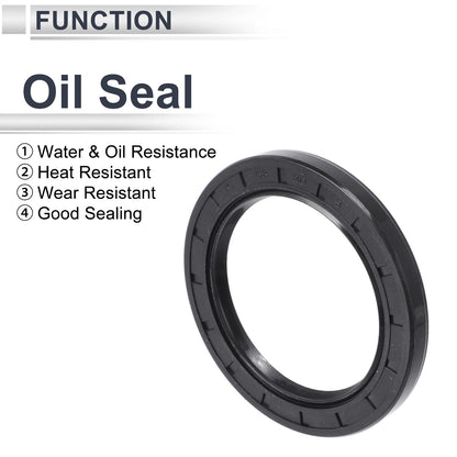 Oil Seal 5 Pcs 58x80x8mm NBR Rubber Black Seal Ring Rotary Shaft Seal