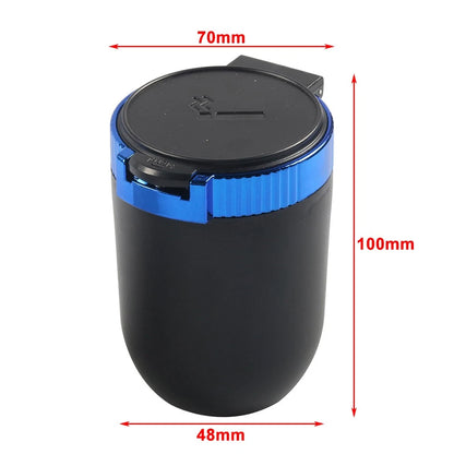 Portable Car Ashtray with Blue LED Light for All Vehicles
