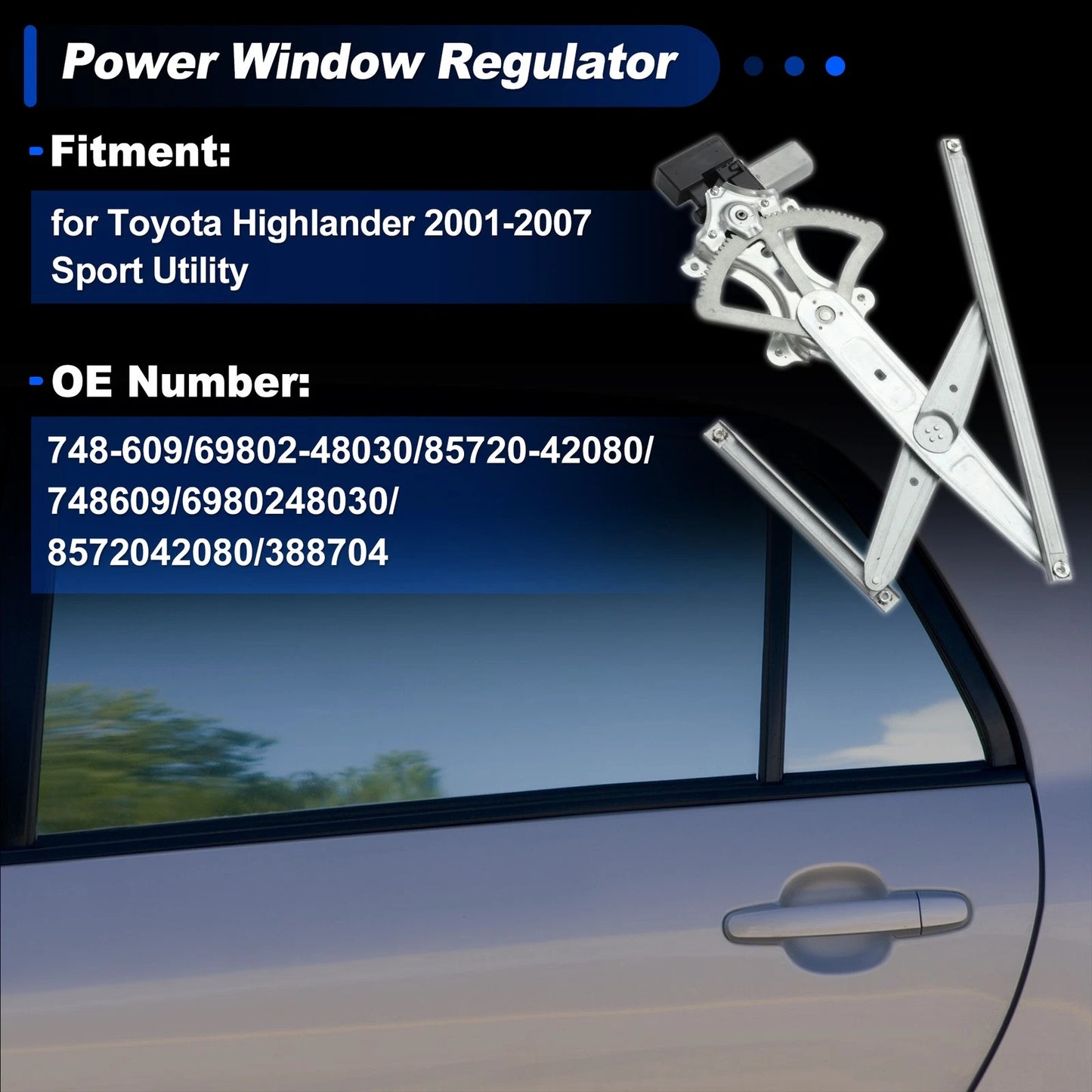 Power Window Regulator for Toyota Highlander (2001–2007)