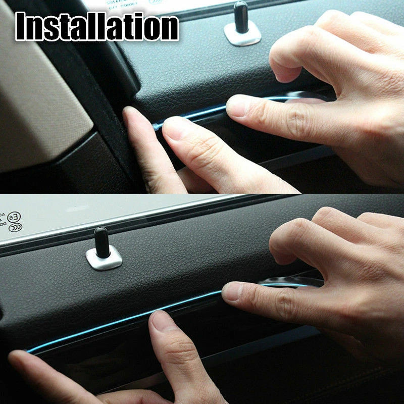 LED Car Interior Atmosphere EL Wire Neon String Lights