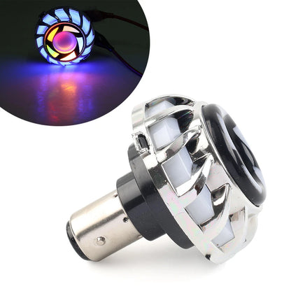 LED Headlight Tail Brake Rear Lights for Motorcycle - Colorful Angel Eye Strobe