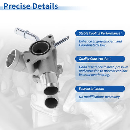 Engine Coolant Thermostat Housing for Ford Edge 3.5L (2015-2018)