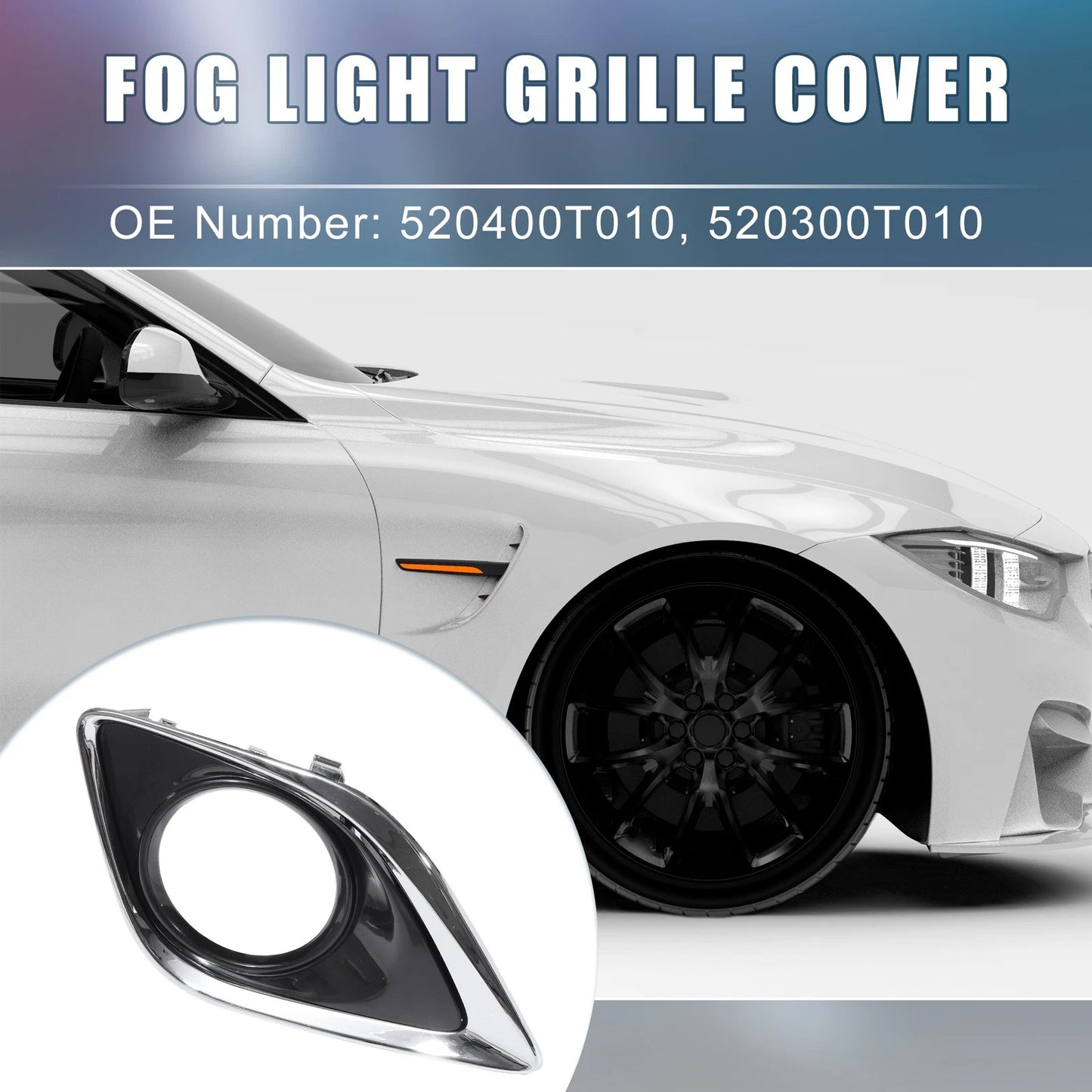 2 x Left Right Fog Light Grille Cover for Toyota Venza