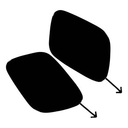 Black Front  Bumper Tow Hook Eye Cover Caps for Toyota Prius (2019-2021)