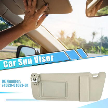 Beige Front Left Side Sun Visor for Toyota Venza (2009-2016)