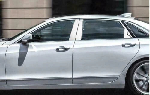 Chrome Steel Window Pillar Post Decor Cover Trim for Cadillac CT6 (2016–2020)