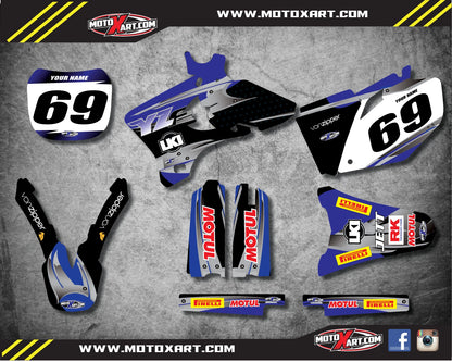 Custom Graphic Kit for Yamaha YZF 450 (2003-2005) - Blue Steel Style