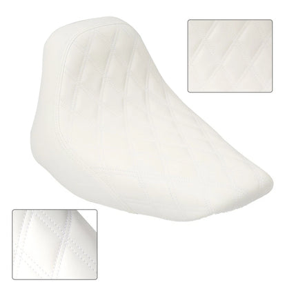 Rider Driver Seat Cushion White for Harley Heritage Softail FLSTC (2006-2017)