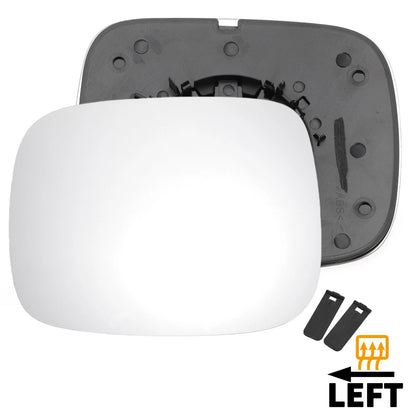 Left Side Heated White Mirror Glass for Volvo XC70 XC90 (2007-2014)