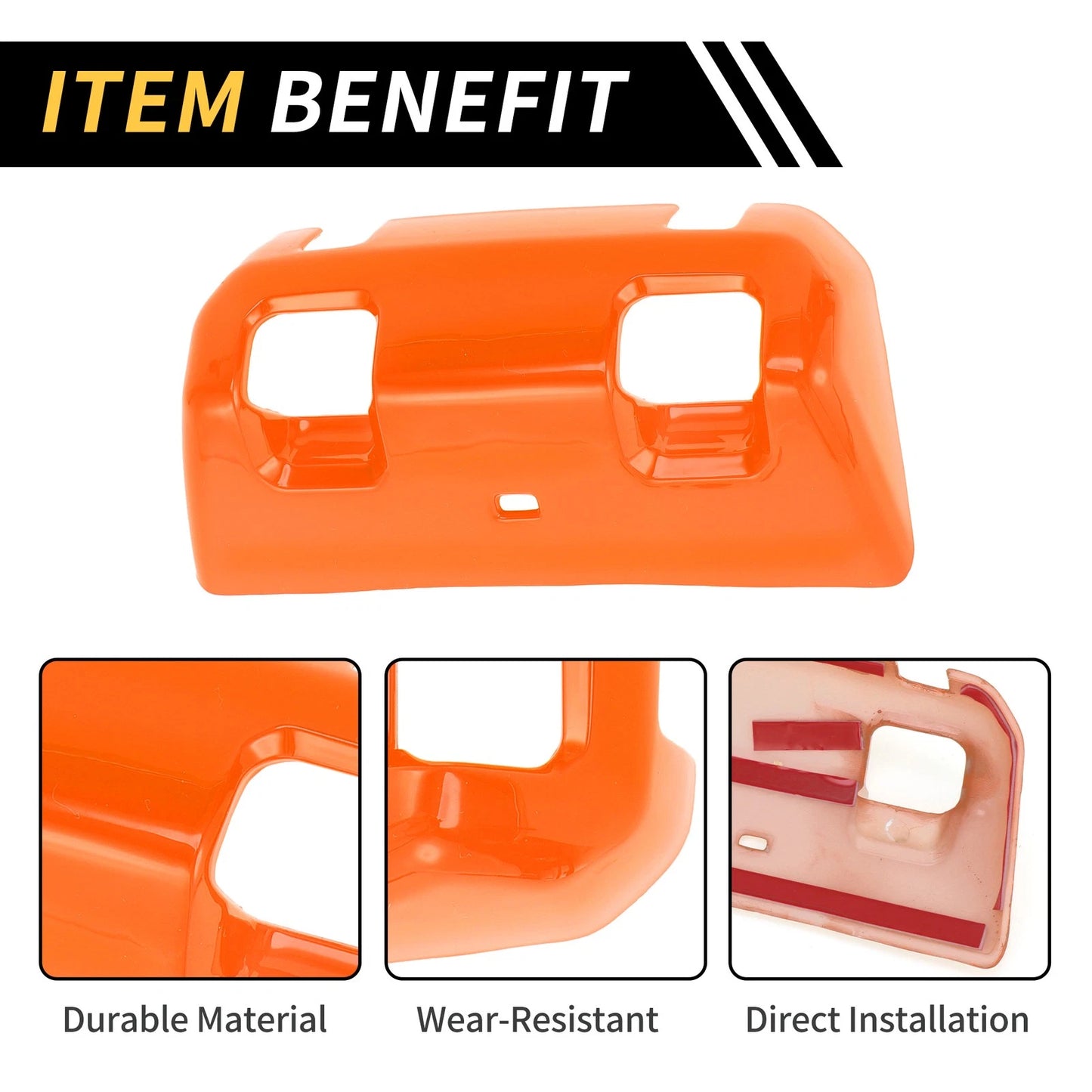 Rear Window Switch Panel Trim Cover for Jeep Wrangler JL JLU (2018-2024) Orange