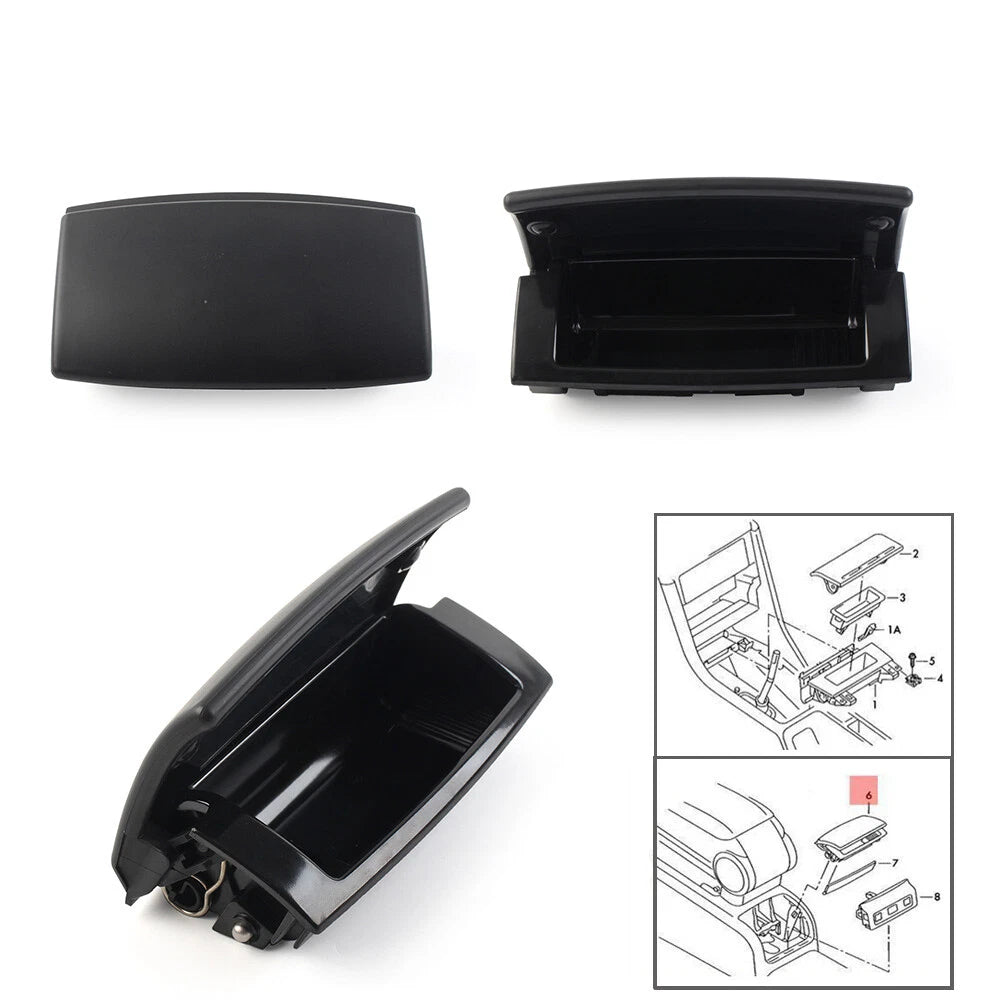 Car Center Console Ashtray for Audi A4 B6 B7 2001-2008 2 x 8E0857961M Black