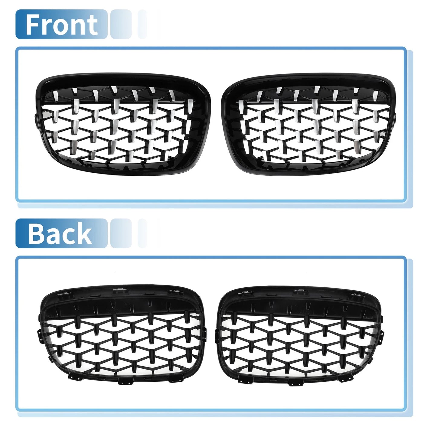 Front Upper Bumper Grille for BMW 1 Series (2012-2019)