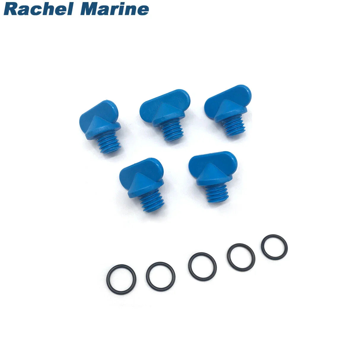 Blue Drain Plugs for Mercruiser Manifold/Block 5 Pack