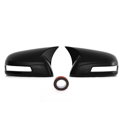 2 x Black Rearview Side Mirror Covers for Honda Civic (2012-2015)