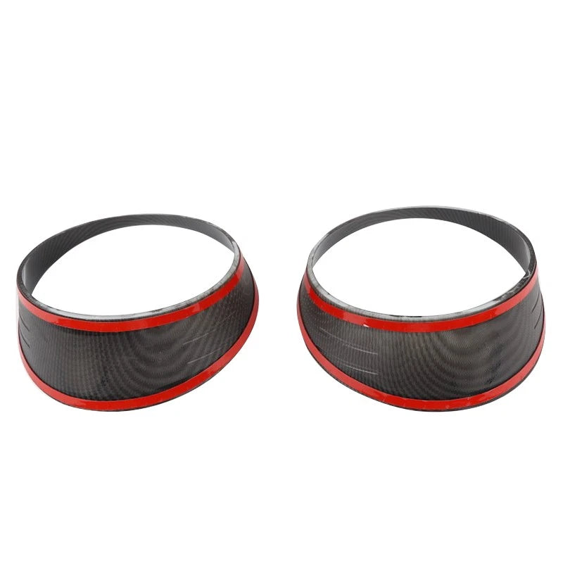 Carbon Fiber Headlight Bezels Cover Trim for Jeep Wrangler JL (2018-2019)