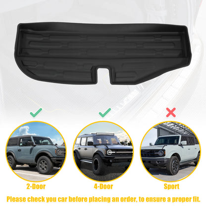 Trunk Cargo Liner for Ford Bronco 2021-2022, Lower Boot Storage Liner, Black