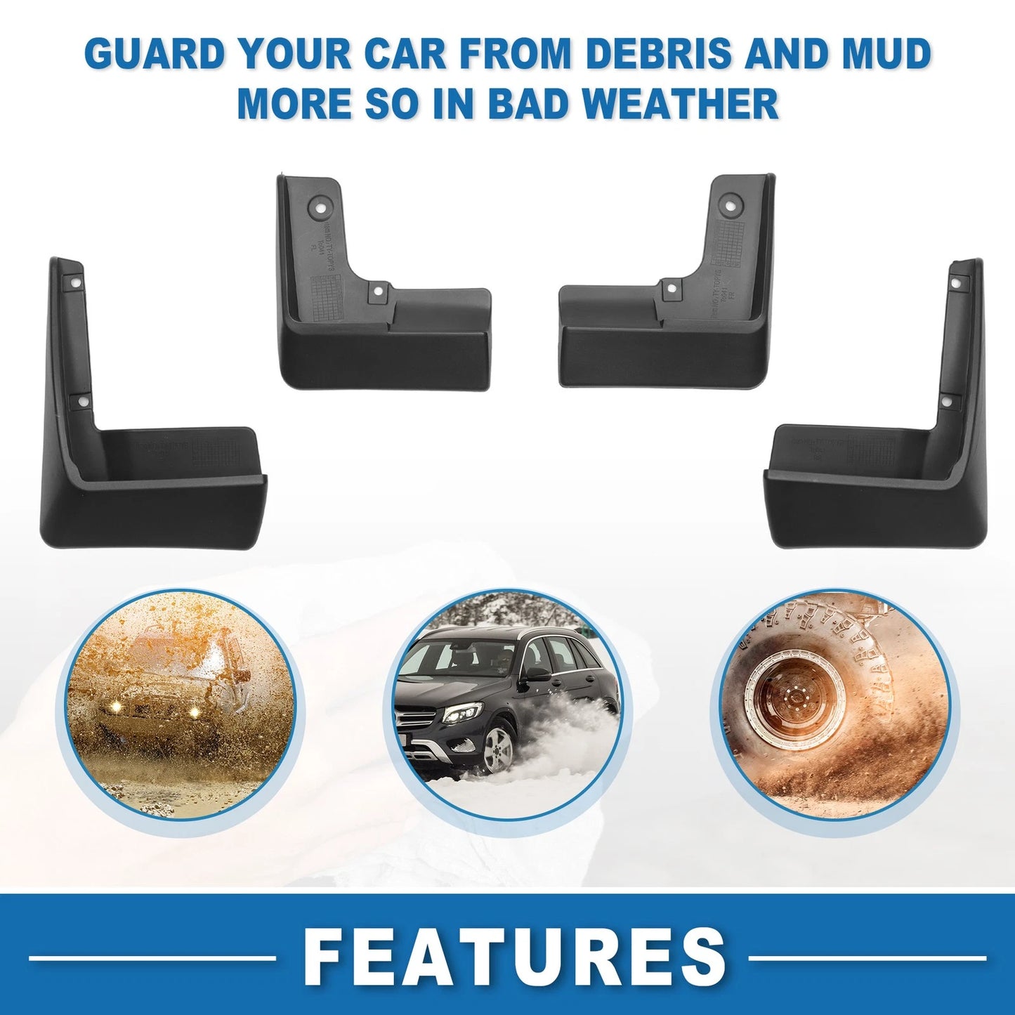 Mud Flap Splash Guard for Toyota Prius (2010-2015)