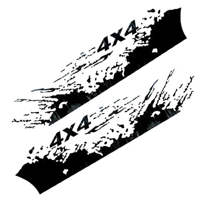 Black Car Side Body Splash Graphic Stickers for 4X4 Truck Off Road
