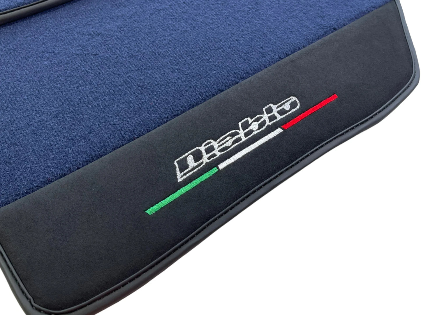 Dark Blue Floor Mats for Lamborghini Diablo (1990-2001) with Alcantara Leather