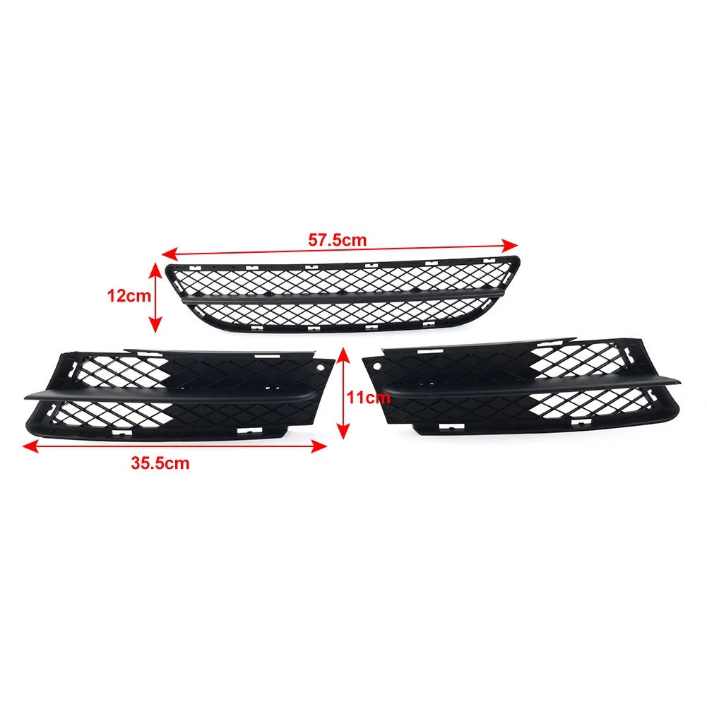 Front Lower Bumper Grilles Cover Set for BMW 3 Series E90 E91 (2006-2008)