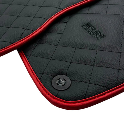Leather Floor Mats for Ferrari California T (2015-2018) - AutoWin Brand Red Trim