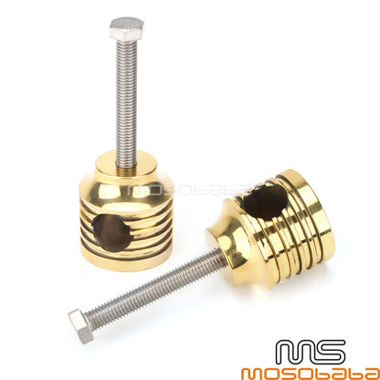 Brass 1" Handlebar Riser Clamps for Harley Dyna Cafe Racer