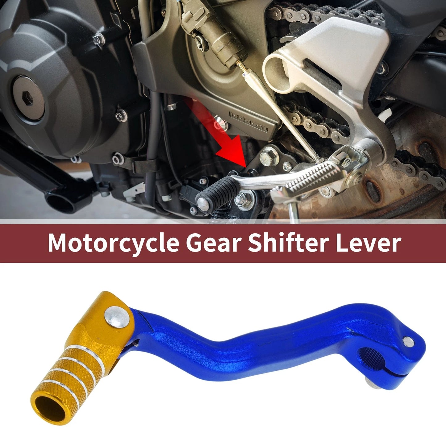 Gear Shift Lever Folding Blue Gold-Tone Silver-Tone for Bosuer M4