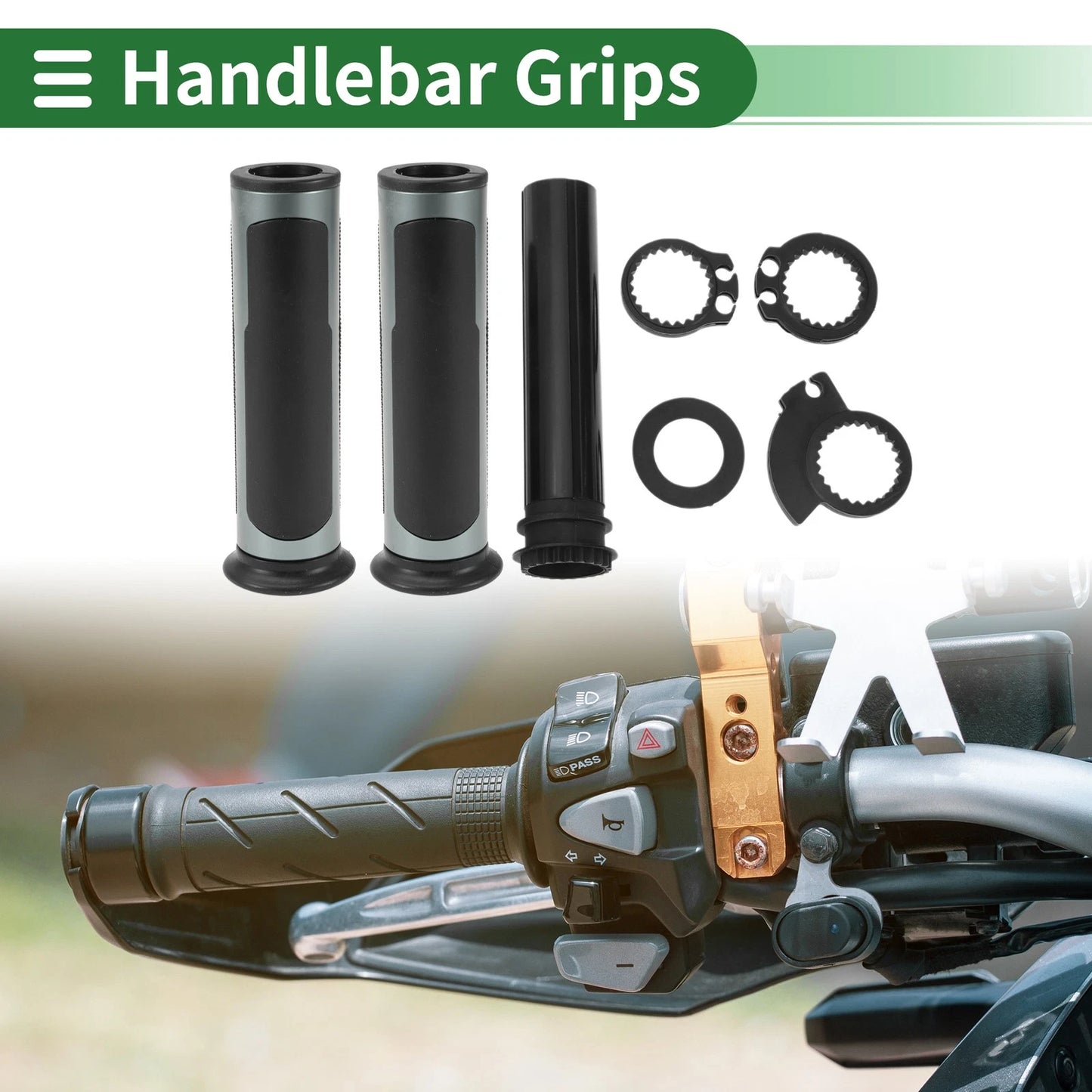 7/8" 22mm Hand Grips Cover Kit Diamond Pattern for Make Model