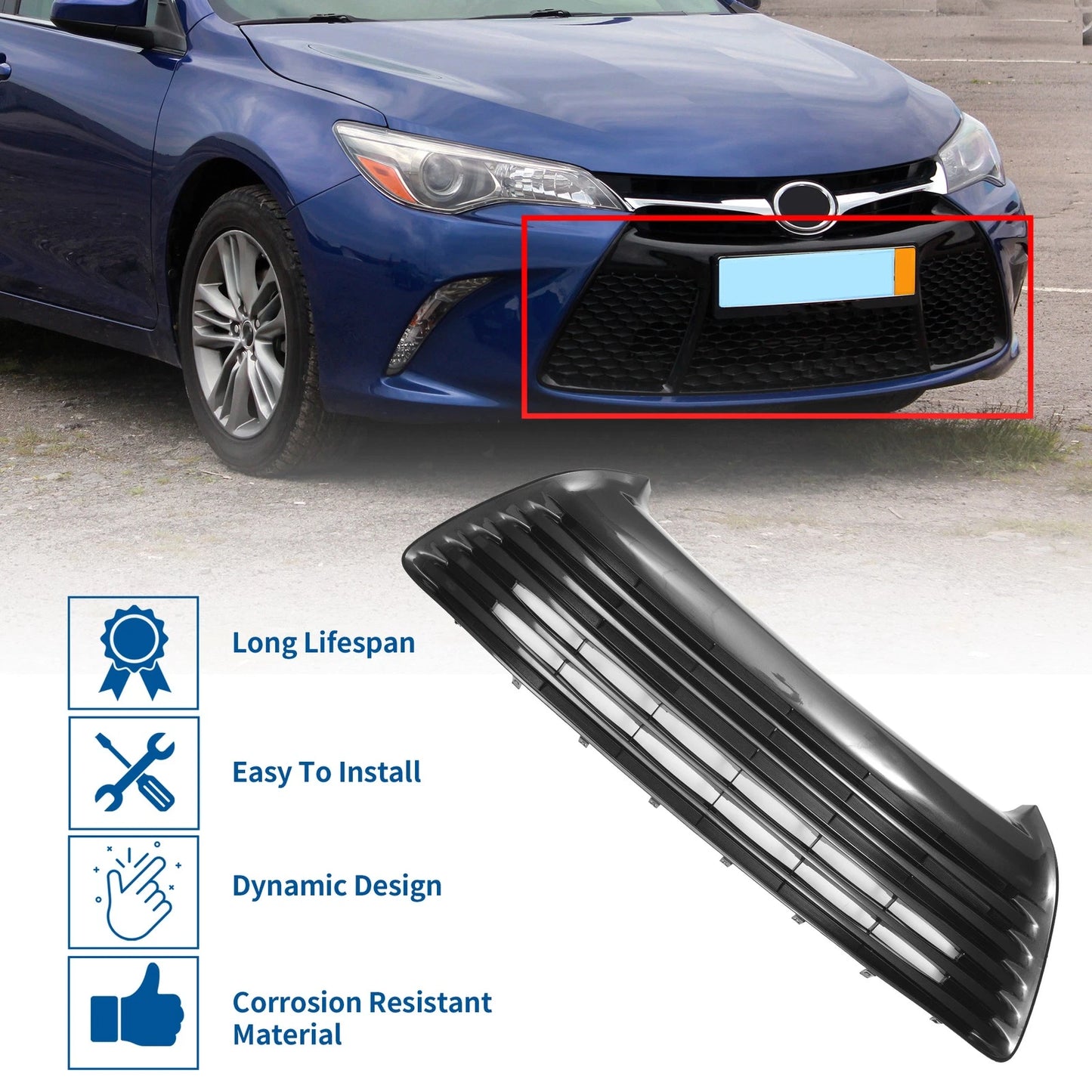 Front Hood Bumper Grille Grill for Toyota Camry (2015–2015)