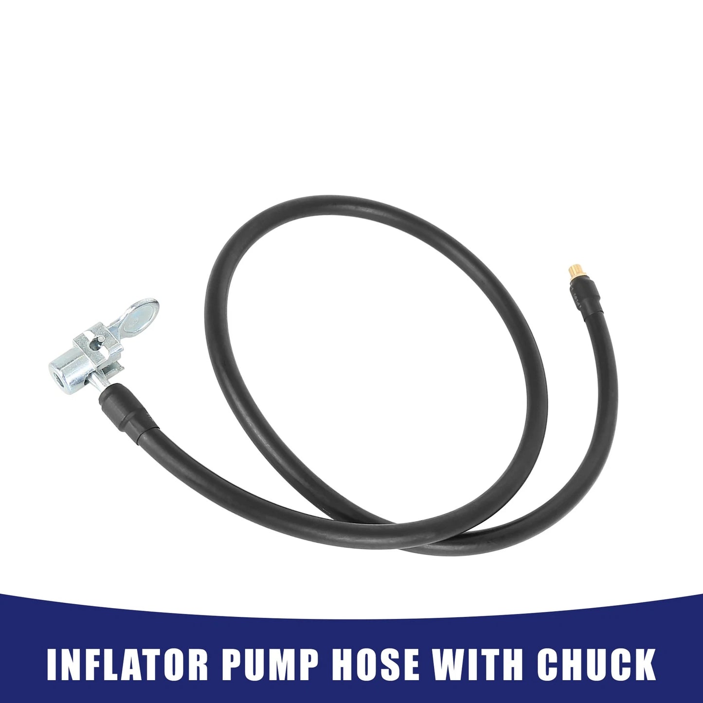 100cm 39.37'' Tire Inflator Pump Hose w/ Lock Air Chuck for Car/Motorcycle