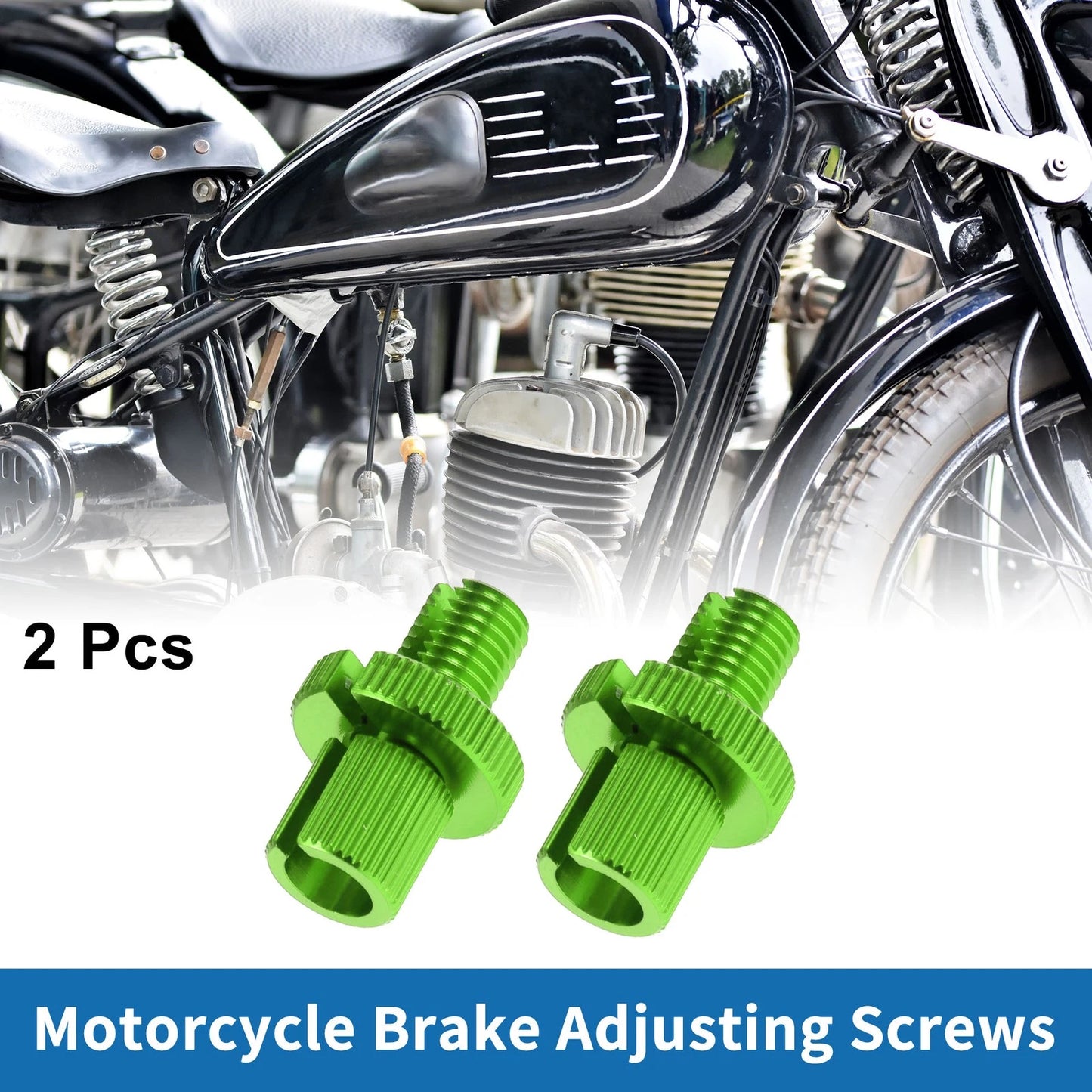 Brake Lever Barrel Adjusters Screws M10 Green 2 x for Motorcycle