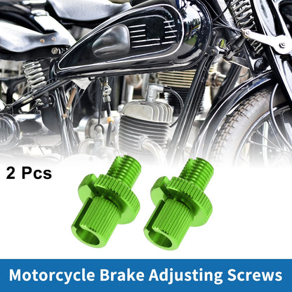 Brake Lever Barrel Adjusters Screws M10 Green 2 x for Motorcycle